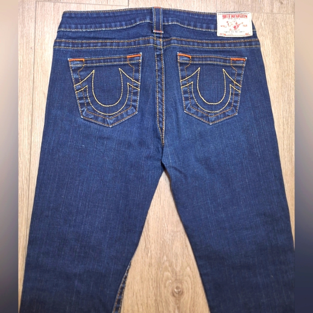 True Religion Jeans size 30 Waist 24 Leg  Stretch 3/4 Jeans